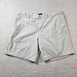 Dockers Shorts Mens 42 Light Khaki Relaxed Fit Flat Front Chino 9" Inseam